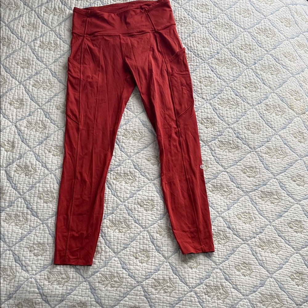Lululemon Athletica burnt orange Leggings size 6